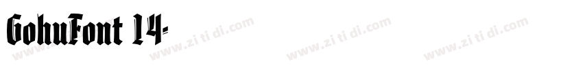 GohuFont 14字体转换